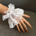 Lolita Lace Gloves White Hand Sleeve Lace Elastic Bracelet for Halloween, Wedding, Tea Party, Masquerade, Nightclub - Image 2