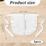 Cosplay Waist Apron, White Cosplay Waist Apron Puffy Tight Costume Half Apron White Apron Party Cosplay Costumes Dress Accessory Kitchen Party Favors Maid Half Apron for Women Girls - Image 2