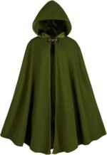 Women's Hooded Velvet Cloak, Renaissance Medieval Buckle Cape,Halloween Costume Cloak - Image 2