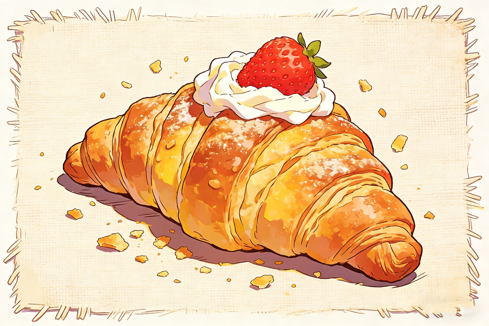 生成去侵权图片 Croissant canvas - Image 1