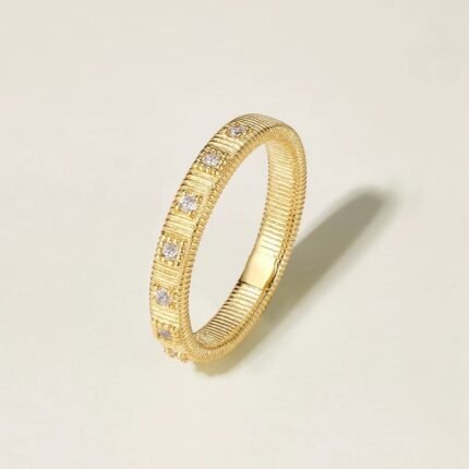 Faceted Moissanite Ring