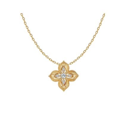 Gold-plated four-leaf clover necklace
