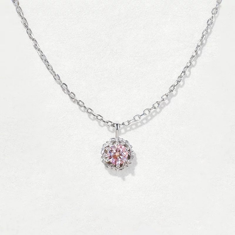 O1CN01uAzNvx21wxK2O3c6l_!!2978237050.jpg__爱奇艺 Cherry blossom pink moissanite necklace - Image 1