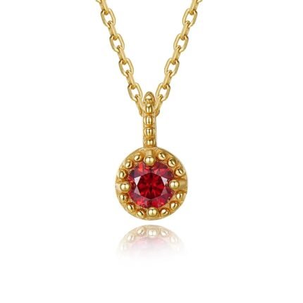 Vintage Red 30-point Moissanite Necklace