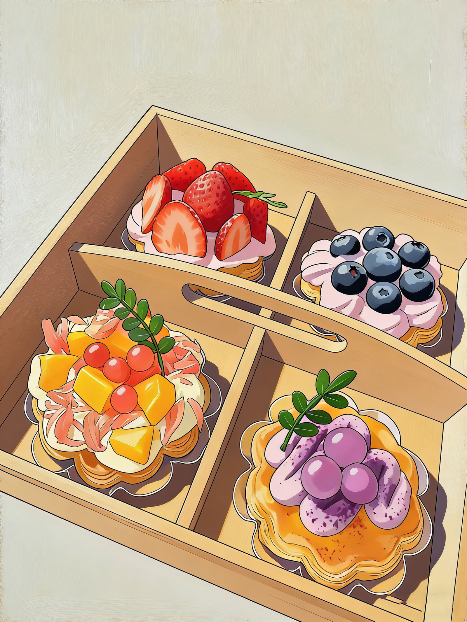 耳环_耳钉通用描述 (1) Sunflower Ode Egg Tart Canvas - Image 1