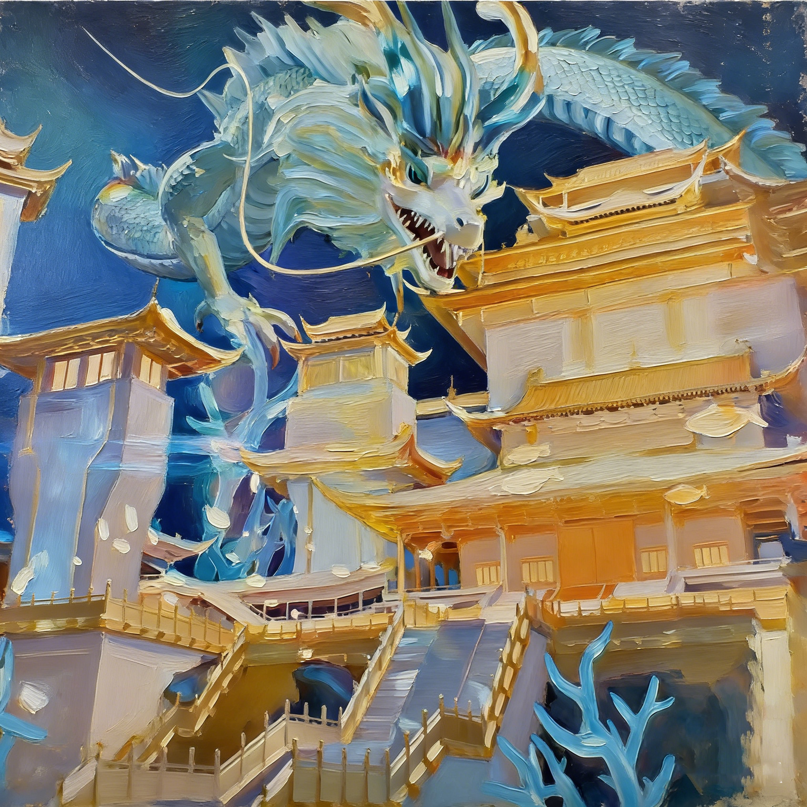 抖音礼物特效原图查找 (5) Qianlong on the Abyssal Canvas - Image 1